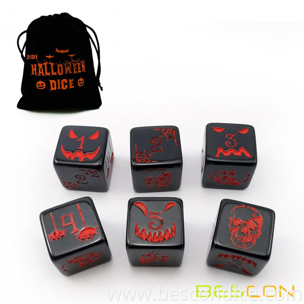 Halloween 6 Sided Premium Game Dice Set 2